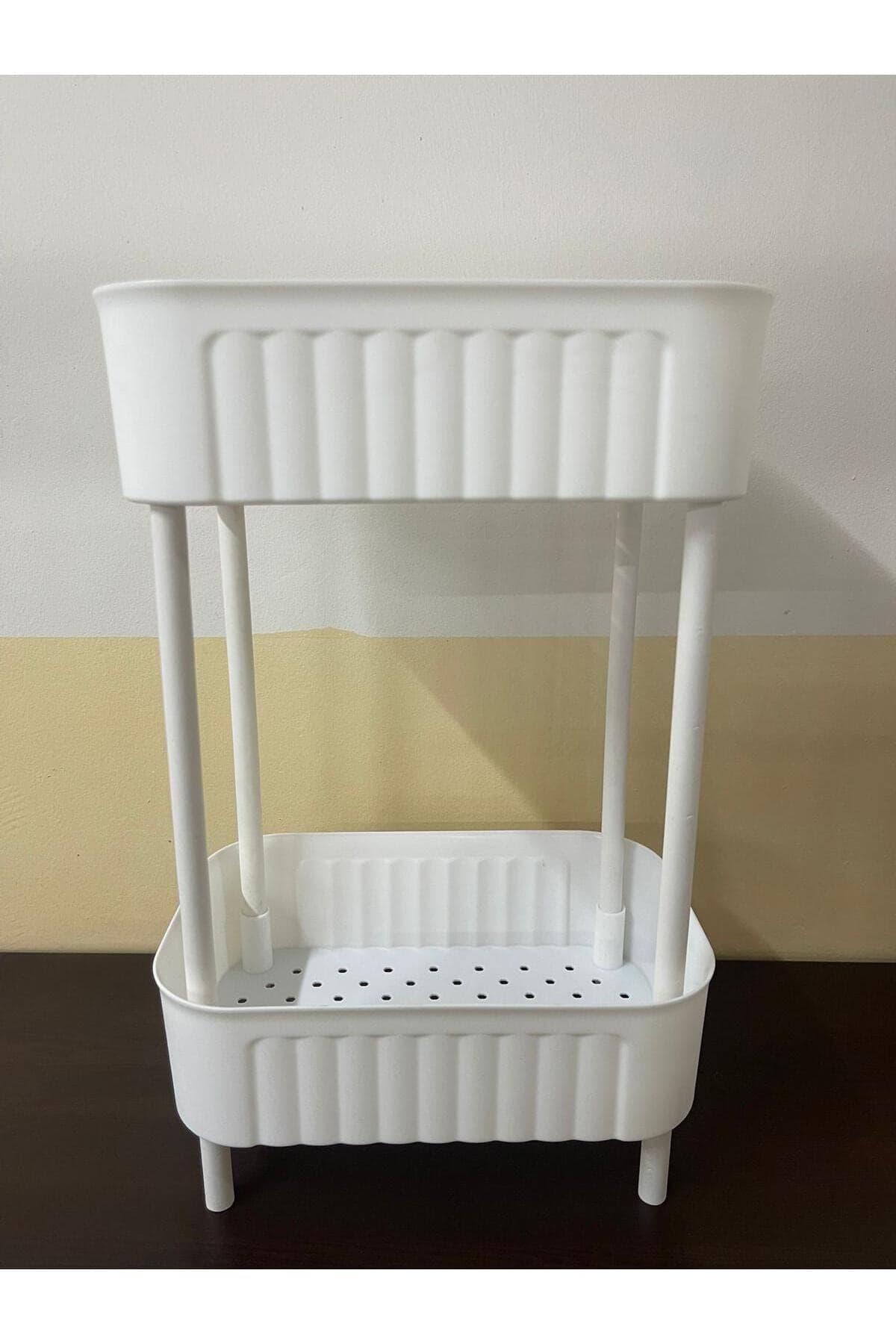 2 Katlı Lavabo Altı Düzenleyici — Beyaz