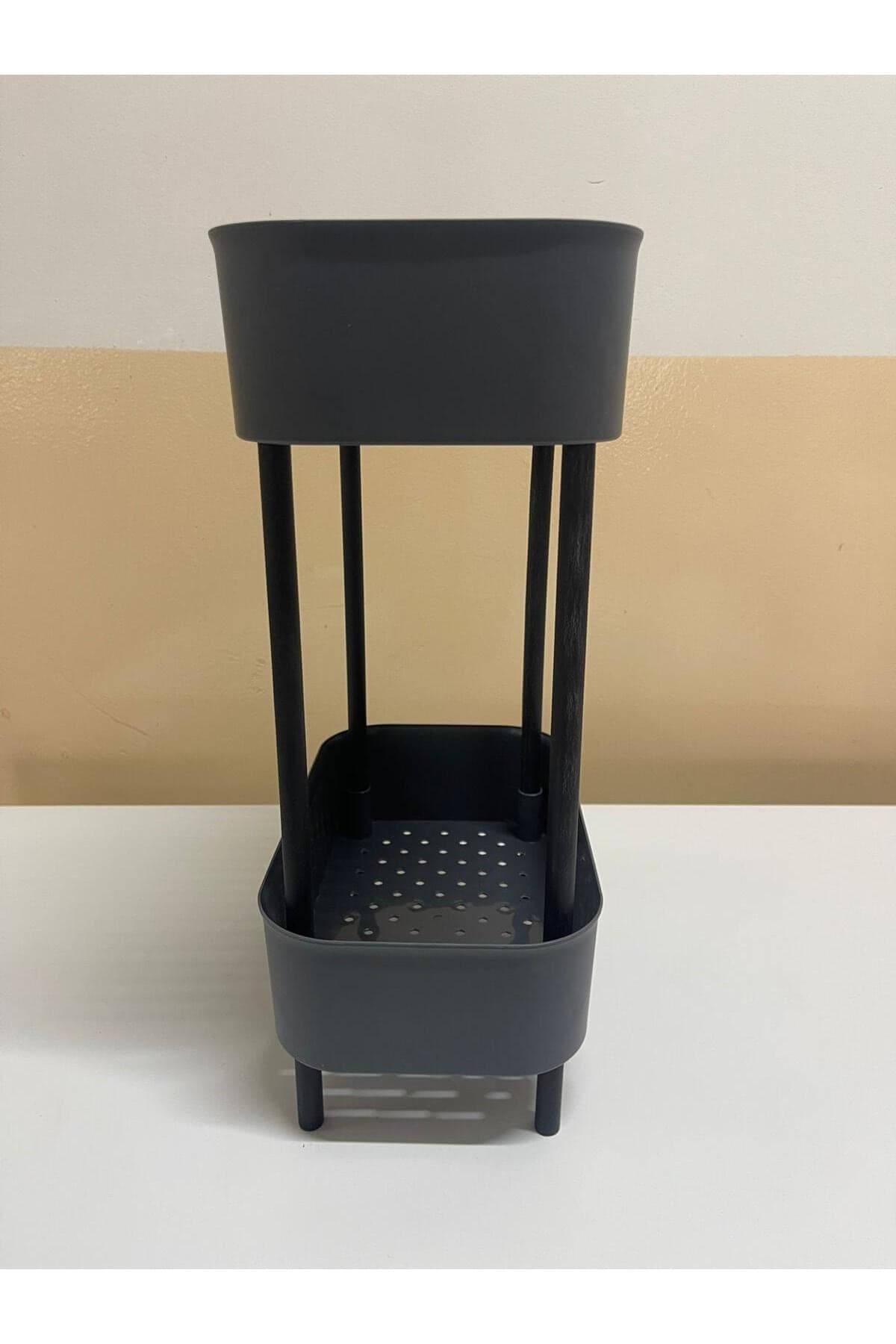 2 Katlı Lavabo Altı Düzenleyici — Gri-Antrasit