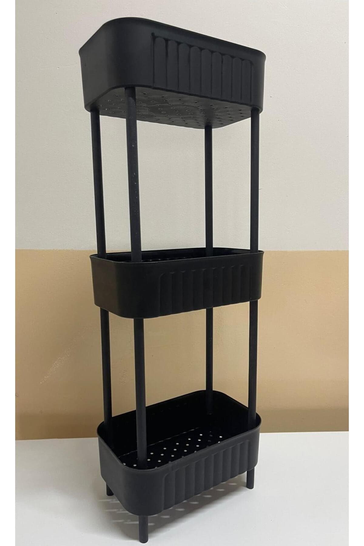 3 Katlı Lavabo Altı Düzenleyici — Gri-Antrasit